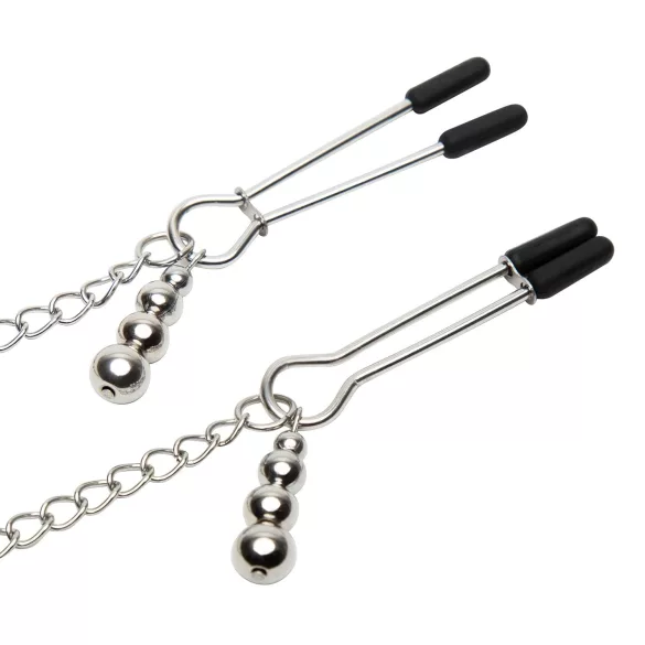 Fifty Shades of Grey Play Nice - Nipple Clamps with Collar (Silver)