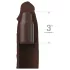 Pipedream - X-TENSION Elite 3 - ridge‑ring penis sleeve (brown)