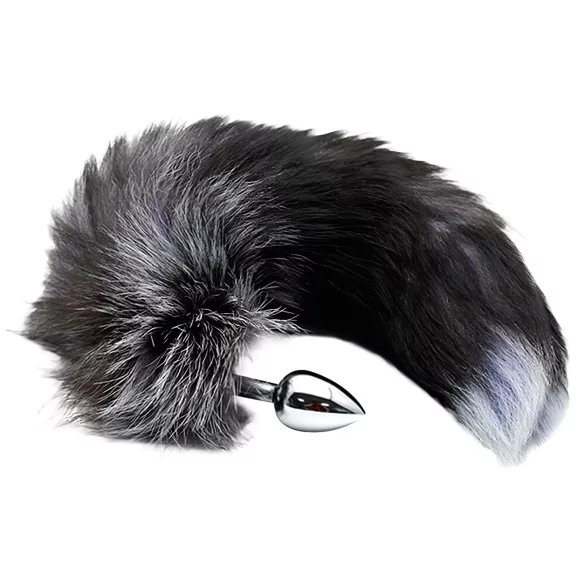 Alive Anal Pleasure - medium anal plug with fox tail (silver)