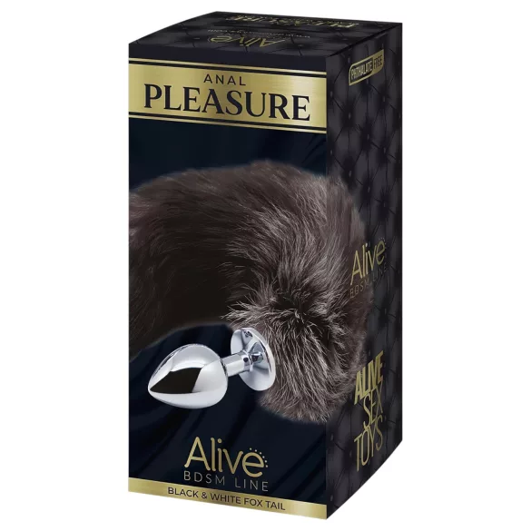 Alive Anal Pleasure - medium anal plug with fox tail (silver)