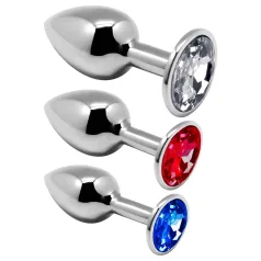 Alive Anal Pleasure - metal anal plug set (silver)