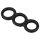 Erecto - Triple Penis Ring (Black)