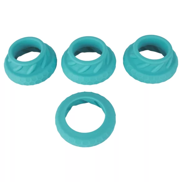 You2Toys - 3-in-1 Penis and Testicle Ring Set (Turquoise)