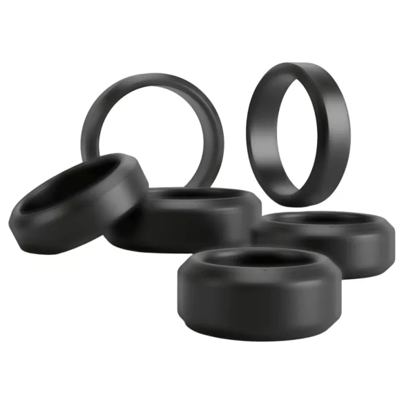 You2Toys - Penis and Testicle Ring Set (Black) - 6 pcs