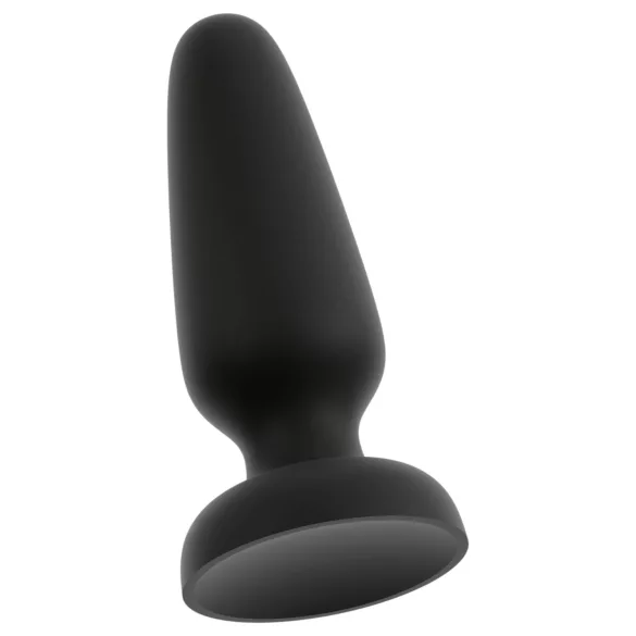Black Velvets - silicone anal plug with suction cup (black) - L