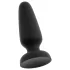 Black Velvets - silicone anal plug with suction cup (black) - L