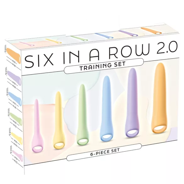 You2Toys Six in a Row 2.0 - 6-piece silicone dildo and dilator set (colour)