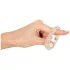 Rebel - Transparent Silicone Cock Ring with Metal Balls and Nubs