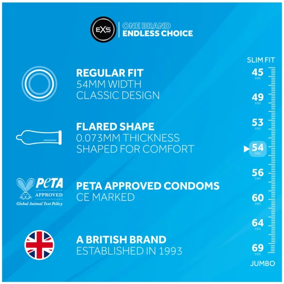 EXS Regular - condoms 54 mm (pack of 12)