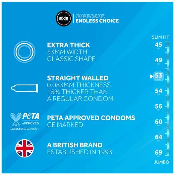 EXS Extra Thick - thick-walled condoms (12 pcs)