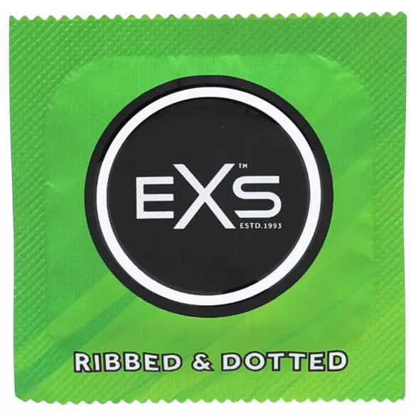 EXS Ribbed & Dotted - ribbed, dotted condoms (48 pcs)