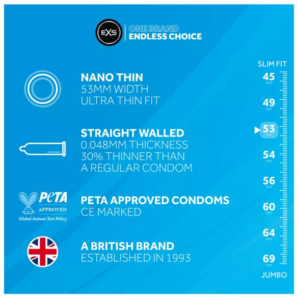 EXS Nano Thin - ultra thin condoms (48 pcs)
