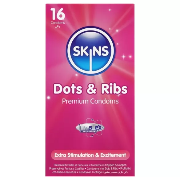 Skins - Ribbed & Dotted Condoms (16 pack)