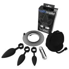   Bathmate Anal Training Plugs Vibe - vibrating anal plug set (black)