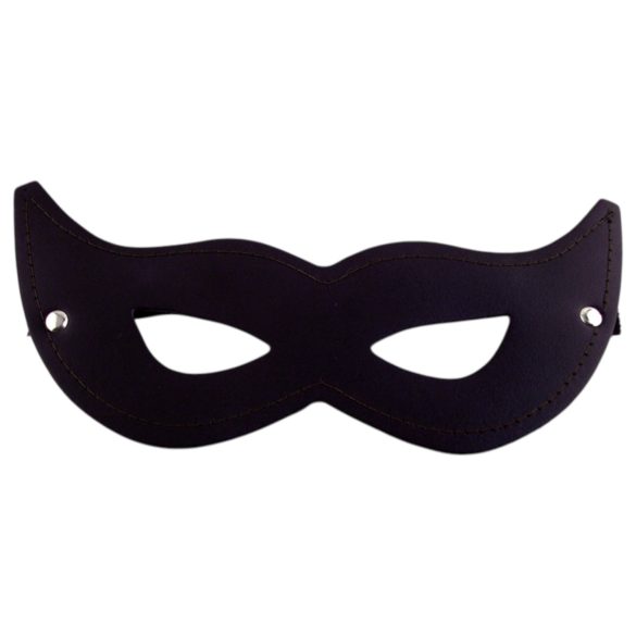 Rouge - Genuine Leather Open Eye Mask (Black)