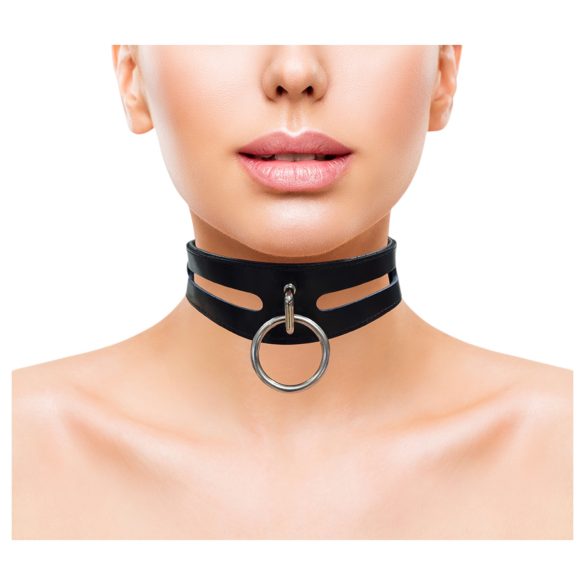 Rouge - Genuine Leather Collar (Black)