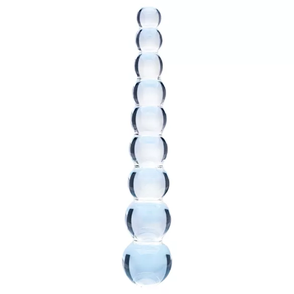 Clarity Elysian Pearls - beaded glass dildo (clear)