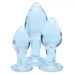 Clarity Utopian Trinity - glass anal plug set (clear)