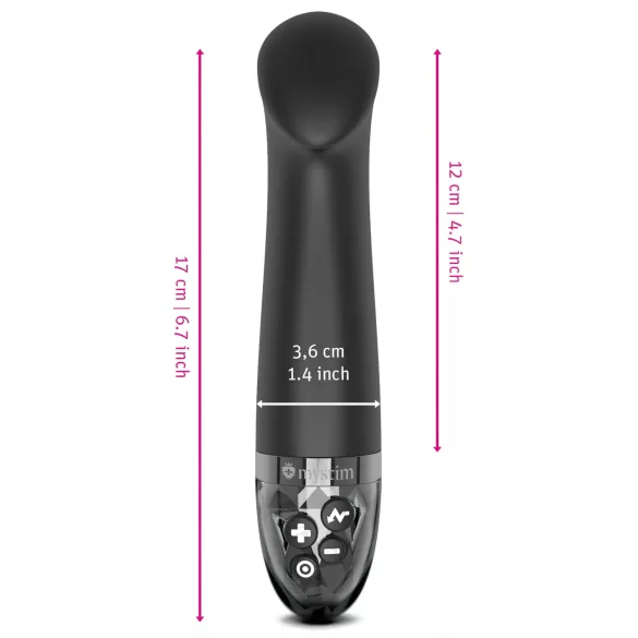 Mystim Right on Ron E-Stim - Electro G-Spot Vibrator (Black)