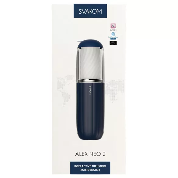 Svakom Alex Neo 2 - Smart Up-and-Down Masturbator (Blue)