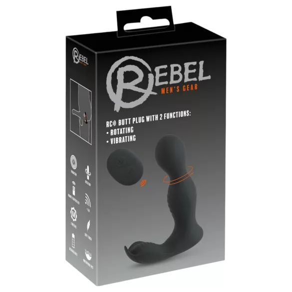 Rebel - 2-in-1 Remote Control Prostate Massager (Black)