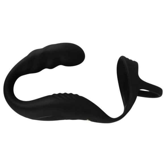 Rebel - Prostate Vibrator with Ring for Penis and Testicles (Black)