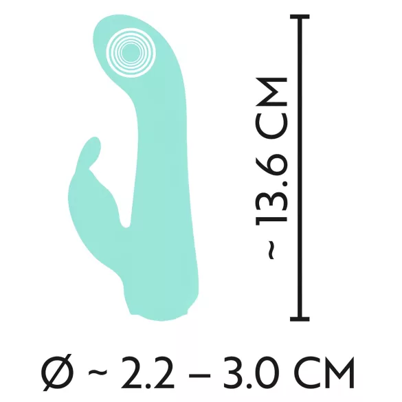 Cuties Mini 4 - Rechargeable, Waterproof, Rabbit Vibrator (Green)