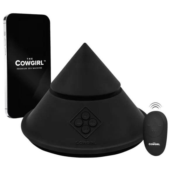 The Cowgirl Cone - smart sex machine with various attachments (black)