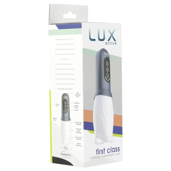 LUX Active First Class - Rotating Head Pleasure Device (White-Grey)