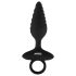ANOS - Ribbed Vibrating Anal Plug (Black)