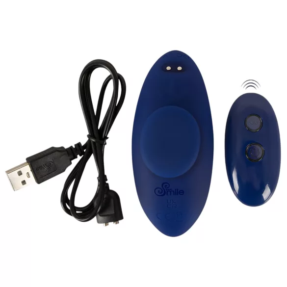 Smile - Extra Thin Remote-Controlled Vibrating Panty (Blue)