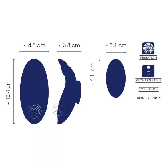 Smile - Extra Thin Remote-Controlled Vibrating Panty (Blue)
