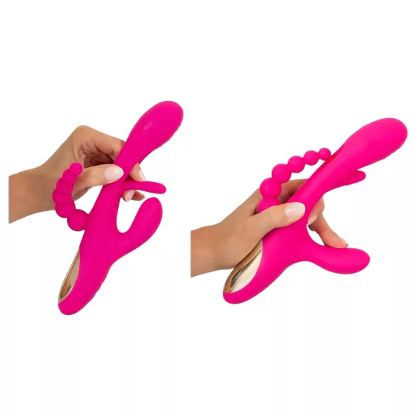 SMILE - triple‑arm, tongue vibrator (pink)
