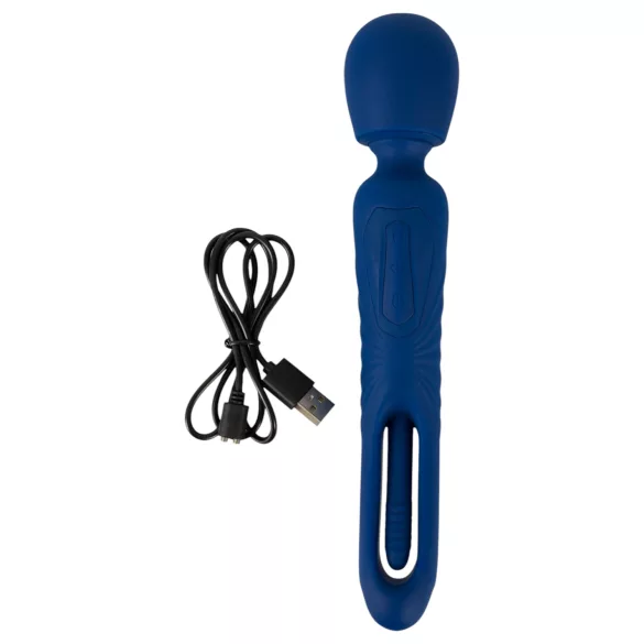 Smile - 2-in-1 Tongue Vibrator & Massager (Blue)