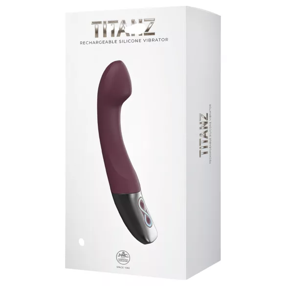 Excellent Power Titanz - rechargeable G-spot vibrator (burgundy)