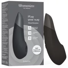   Womanizer Enhance 2-in-1 air‑pulse clitoral stimulator + vibrator (black)