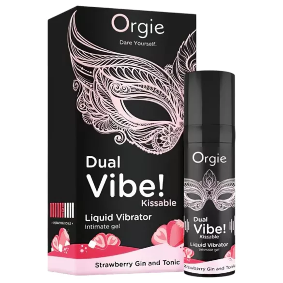 Orgie Dual Vibe - Unisex Liquid Vibrator - Strawberry Gin Tonic (15ml)