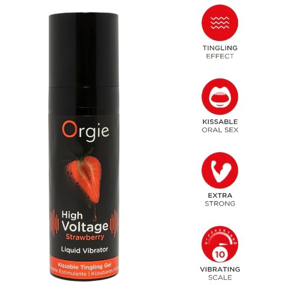 Orgie High Voltage - Liquid Vibrator - Strawberry (15ml)