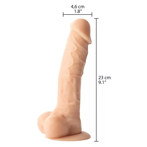 Willie City Luxe - lifelike silicone dildo (flesh-coloured) - 23 cm