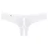 Obsessive Alabastra - Floral Bow Open-Front Thong - White - L/XL