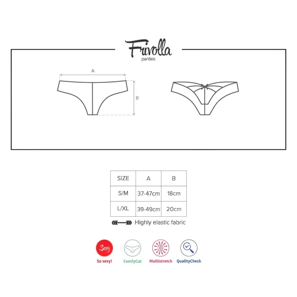 Obsessive Frivolla - Black Lacy Women's Panties - Playfully Chic - L/XL