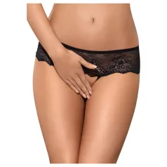   Obsessive Merossa - Sparkling Open Women's Thong - Black - L/XL