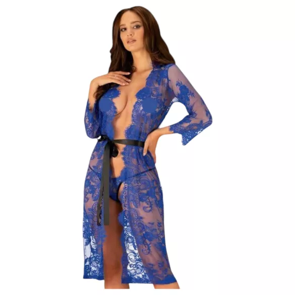Obsessive Cobaltess - Lace Robe (Blue)