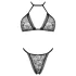Obsessive Xenita - Sheer Patterned Bra Set (Gray)
