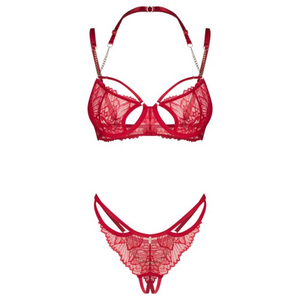 Obsessive Matildea - Lace Bra Set (Red) - L/XL
