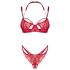 Obsessive Matildea - Lace Bra Set (Red) - L/XL