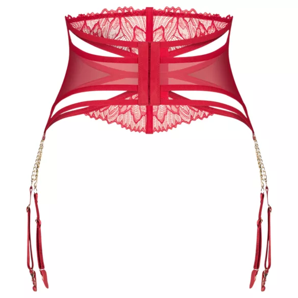 Obsessive Matildea - Lacy Chain Garter Belt (Red)