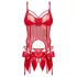 Obsessive Gifty - corset and open thong set (red)