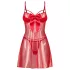 Obsessive Gifty - babydoll and thong set (red) - L/XL