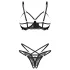 Obsessive Matildea - open‑cup bra set (black)